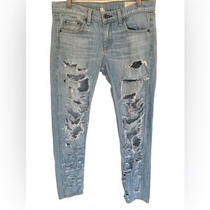 Rag & Bone The Dre Boyfriend Skinny Thrasher Size 25
